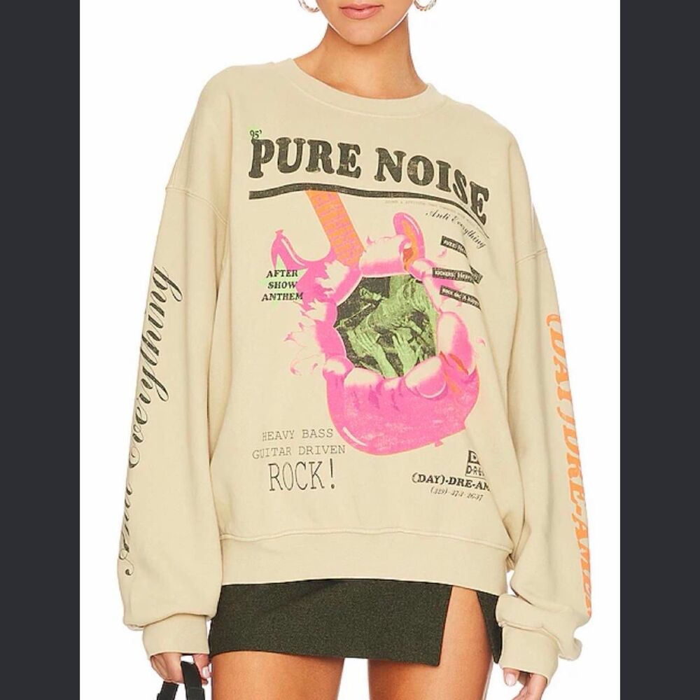 Daydreamer-la Women's Tan and Cream Sweatshirt